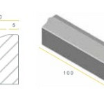 Geleideband 5/20x25x100 grijs vis