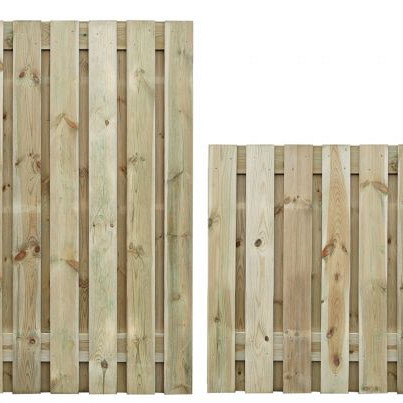 Grenen scherm 19 planks 16 mm - recht 180x90 cm