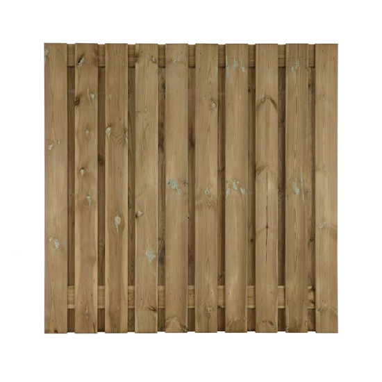 Grenen scherm 21 planks 17 mm - recht 180x180 cm