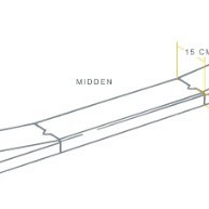 Inritband mv-13/15x25x100 links grijs vis