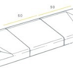 Inritblok 18/20 18x50x50 links zwart vis