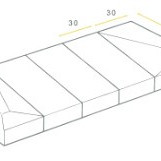 Invalide-inritblok 13/15 20/10x60x30 links grijs vis