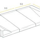 Invalide-inritblok 13/15 17/8X75X50 rechts zwart vis