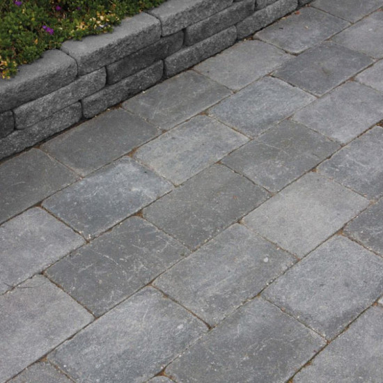 Abbeystones 20x30x6 cm Grijs/Zwart met deklaag