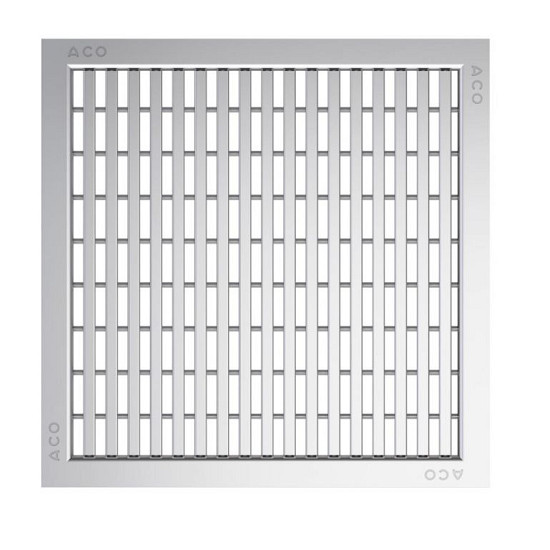 Europoint modulaire afwateringspunt Langsstaafrooster RVS B125 25x25 cm