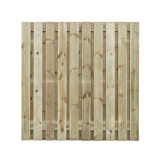 Grenen scherm 21 planks 17 mm - recht 180x180 cm