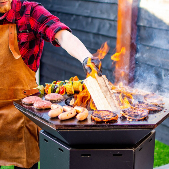 Barbecue 100 Black-Zonder rooster-Met deksel-Zonder verrijdbaar onderstel