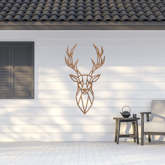 Cortenstaal wanddecoratie Deer 1.0-Large