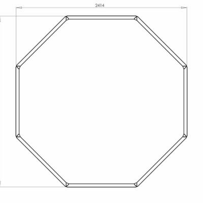 Gepoedercoat staal plantenbak Achthoek 100 hoogte=80cmkleur=Andere RALkleur