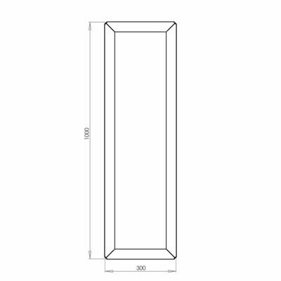 Cortenstaal plantenbak Rechthoek 30x100 hoogte=80cm opties=bodemplaat