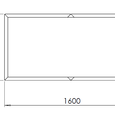 Cortenstaal plantenbak Rechthoek XL 160x80 hoogte=60cm opties=bodemplaat