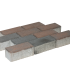 Halve Betonklinker 10,5x10,5x8 cm Bruin-zwart  (komo-keur)