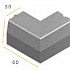 Trottoirband hoekstuk* 28/30x25 90° uitw. grijs visbek
