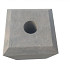 Poer hardsteen met facet 20mm - 215x215mm (bovenkant 175x175mm) Hoogte=250mm, met gat Ø50mm