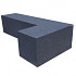 Patio hoekblok Antraciet 60x15x15 cm strak