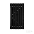 poort compleet Grenen zwart incl. zwart frame, zwarte duimen, zwart slot 100x195 cm