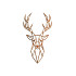 Cortenstaal wanddecoratie Deer 1.0-Large