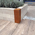 Stapelblok afdekker hoekstuk 15x15x43 cm Corten