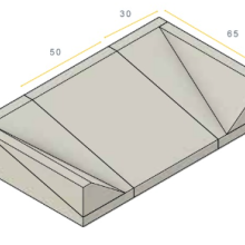 Invalide-inritblok 18/20 8/20x65x30 rechts grijs vis