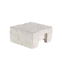 Betonnen afdekmuts t.b.v. betonpalen graniet eind wit
