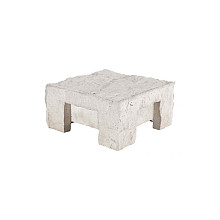 Betonnen afdekmuts t.b.v. betonpalen graniet hoek  wit