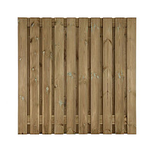 Grenen scherm 21 planks 17 mm - recht 180x180 cm