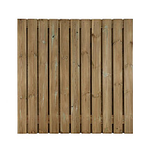 Grenen scherm 23 planks 16 mm - recht 180x165 cm