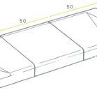 Inritblok midden 45x18x50 cm grijs (aansluiting op 13/15) vis