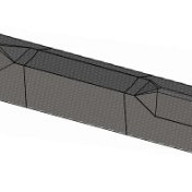 Geleide verloopband 6,5/15x25 naar trottoirband 13/15x25 rechts grijs vis